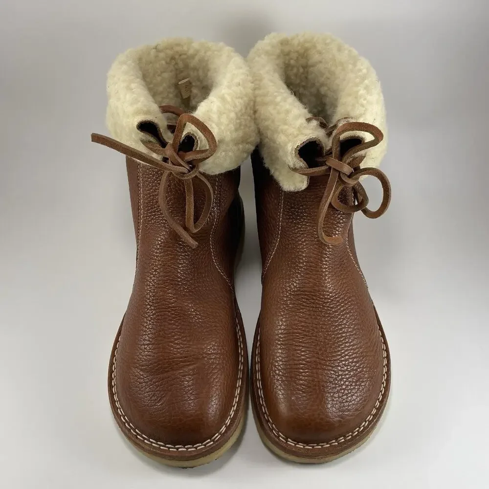 Duckfeet Arhus Boots Shearling Lined Crepe Sole Leather Size 43, Mens 9
